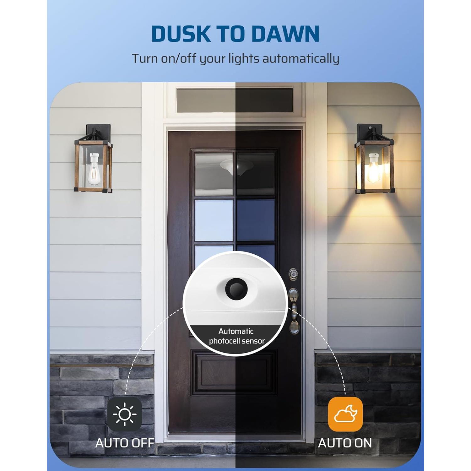 Adaptador de Enchufe con Sensor de Luz DEWENWILS E26/E27 Doble