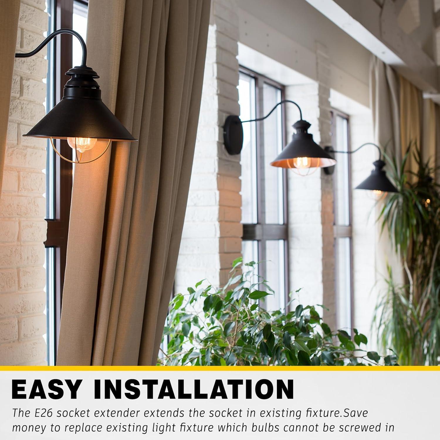 Paquete de 10 Extensores de Socket E26 Cerámica 3 y 5.6 cm