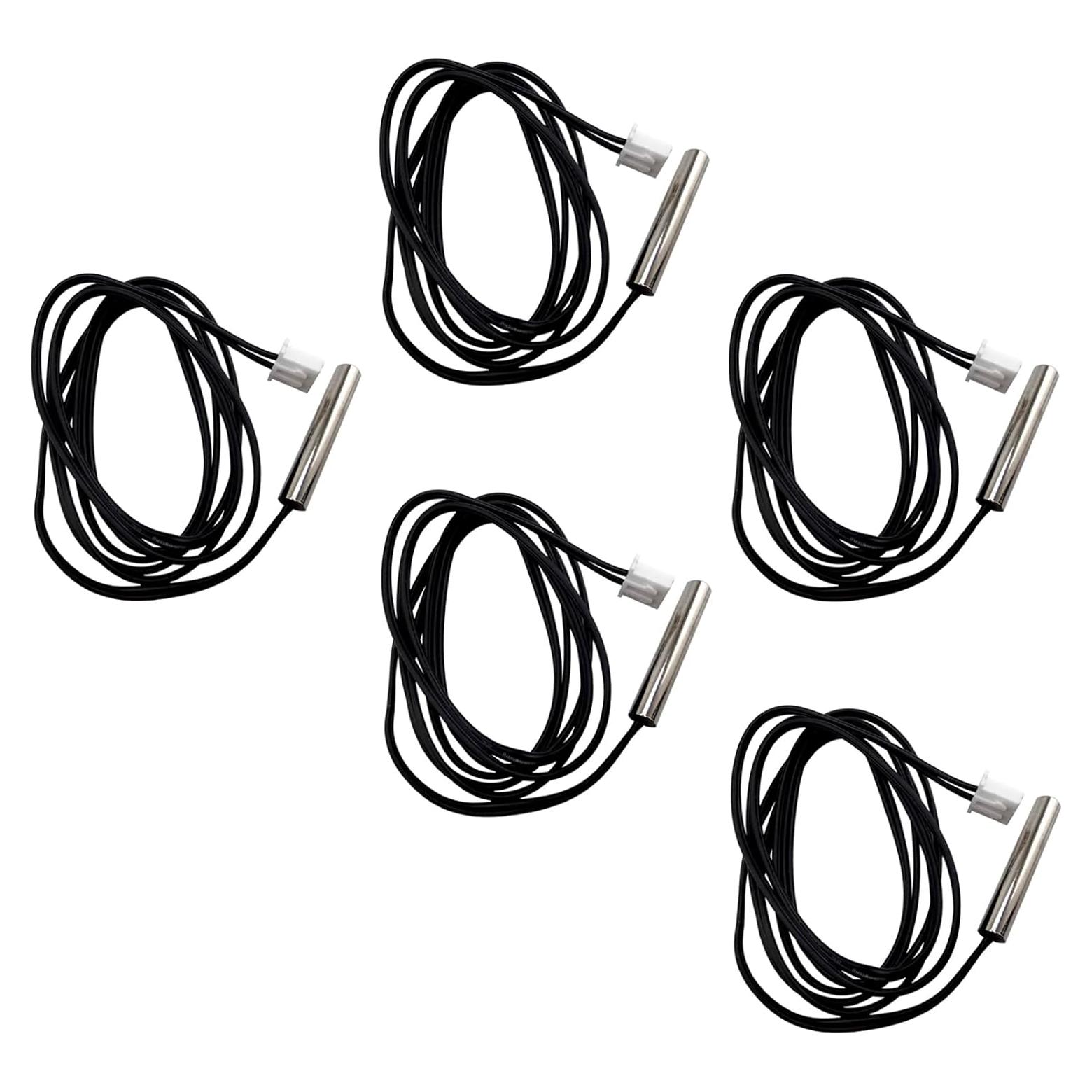 5 Piezas Sonda de Temperatura NTC 10K Acero Inoxidable 1m