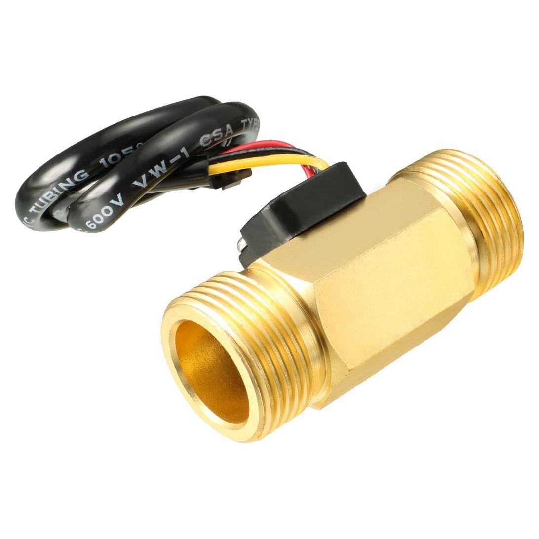 Sensor de Flujo de Agua uxcell G3/4 Efecto Hall 2-45L/min