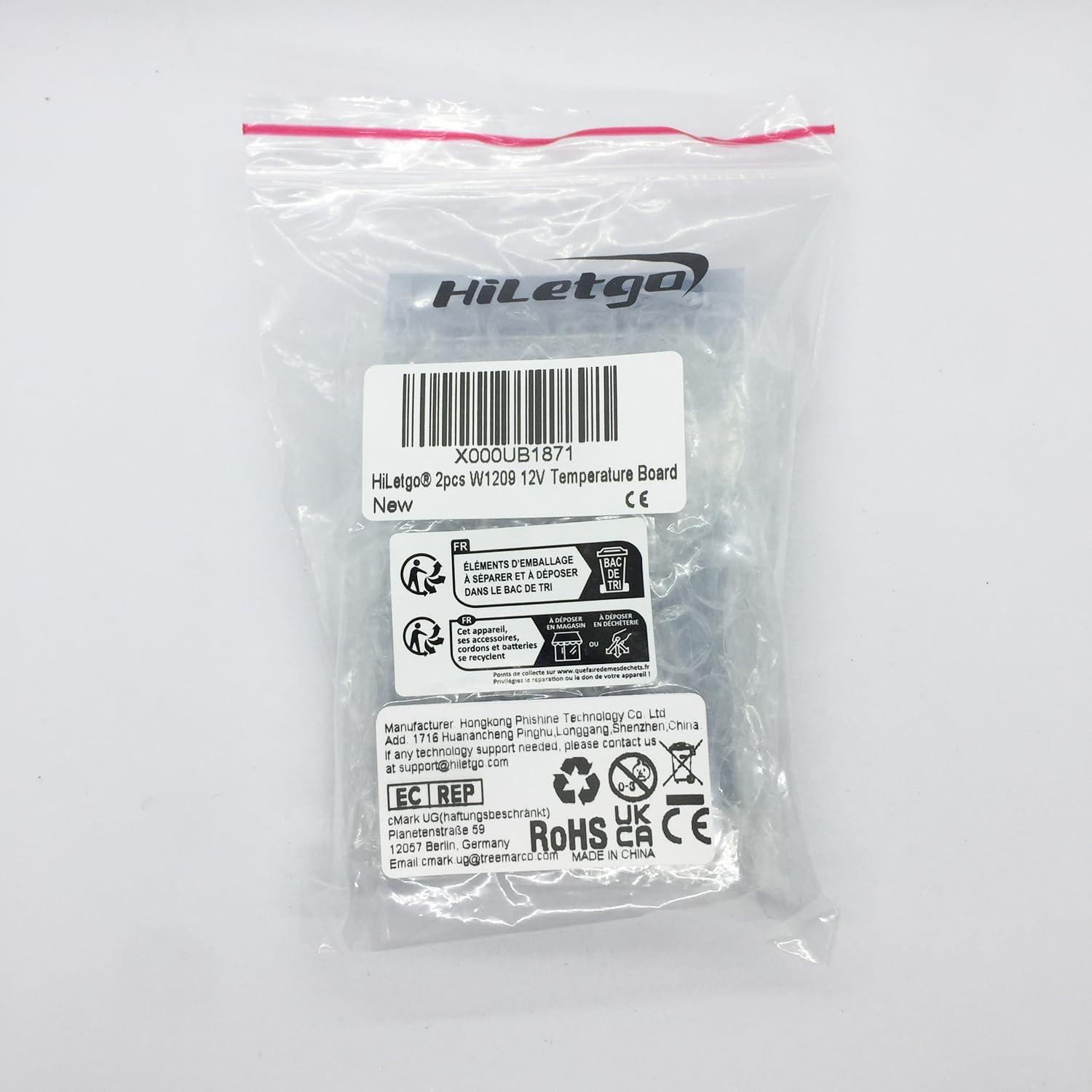 Termostato Digital HiLetgo W1209 12V Control Temperatura -50 a 110°C