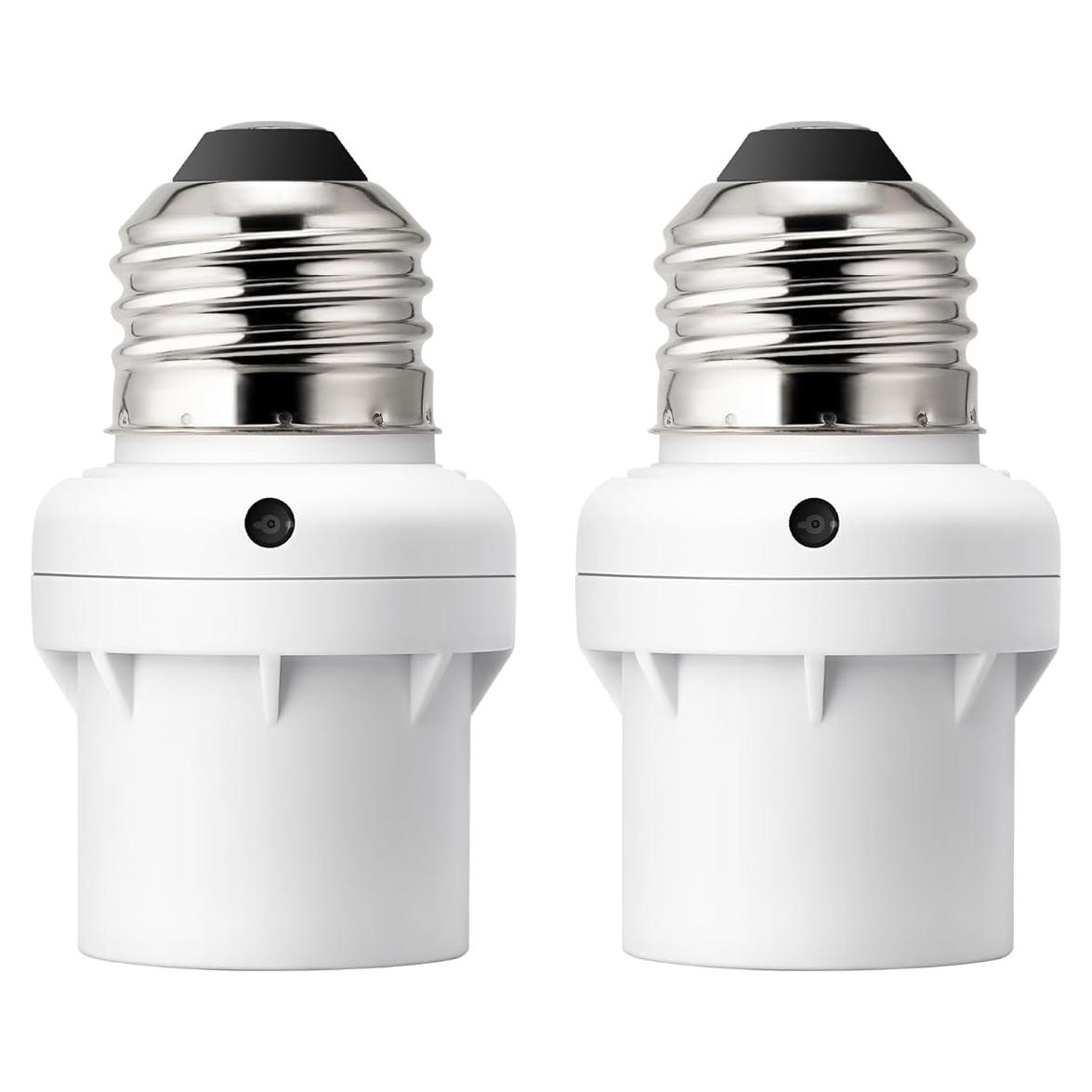 Adaptador E26/E27 con Sensor de Luz DEWENWILS - Paquete de 2