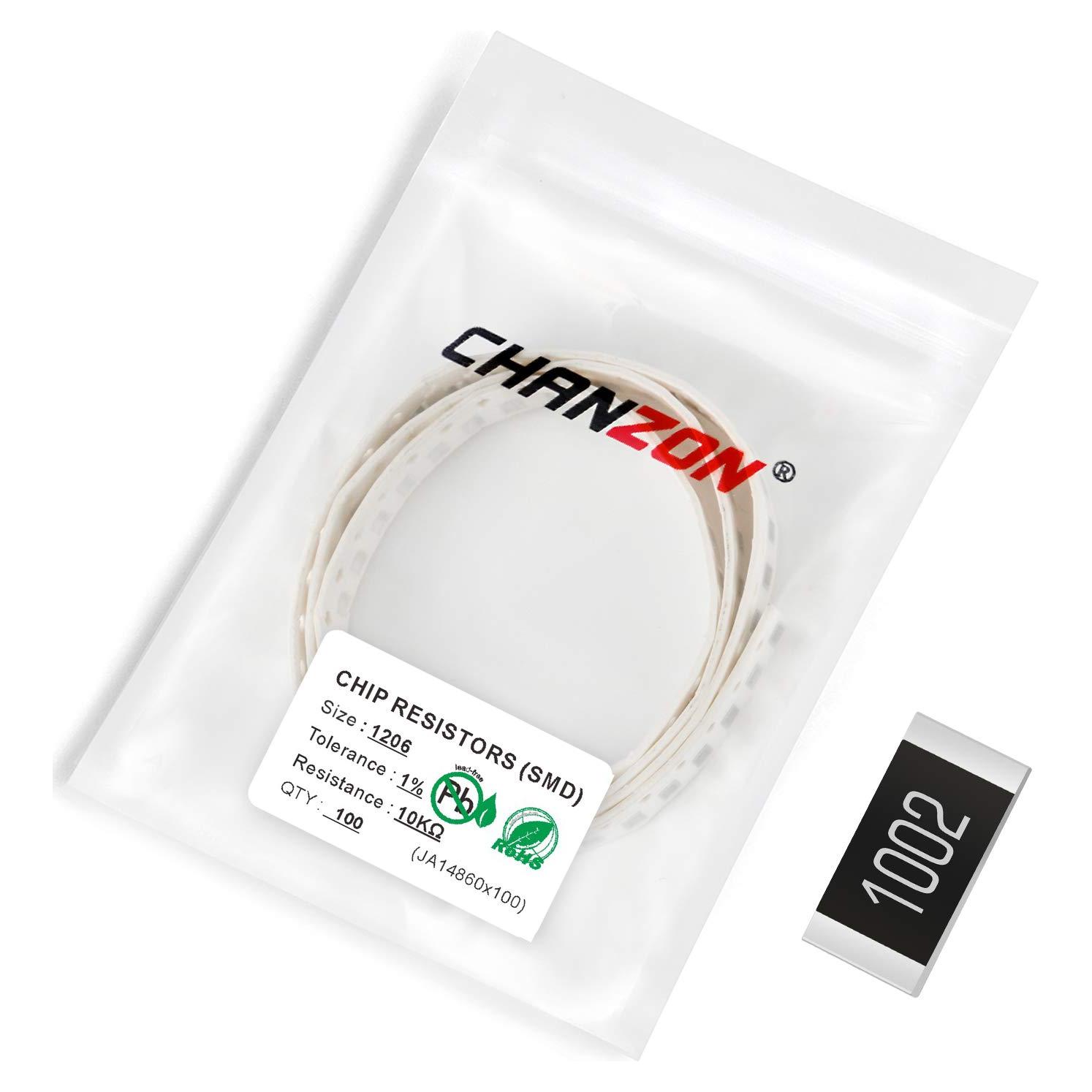 Resistores SMD 1206 Chanzon 10K ohm 1/4W 100 Piezas