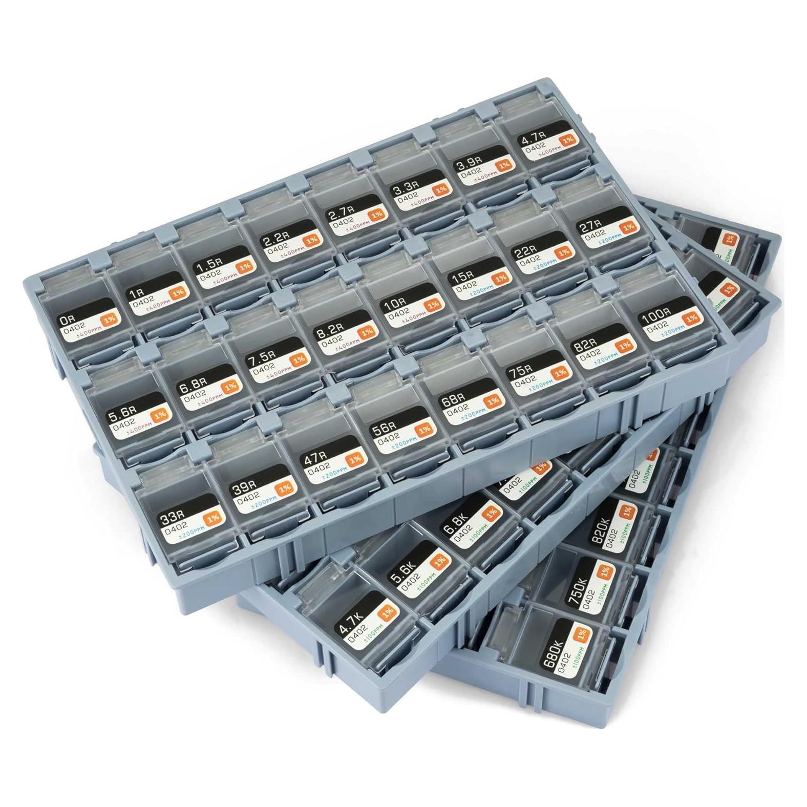 Kit de Resistores de Chip EIA 0402 Guanruixin 7200PCS 0R-10M