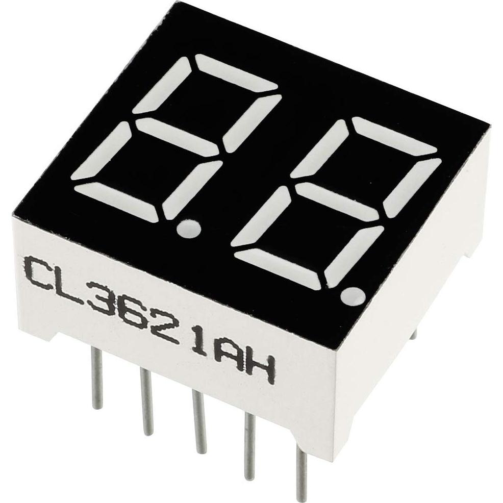 Tubo LED Digital 7 Segmentos uxcell 1.5x1.4cm Rojo 5pcs