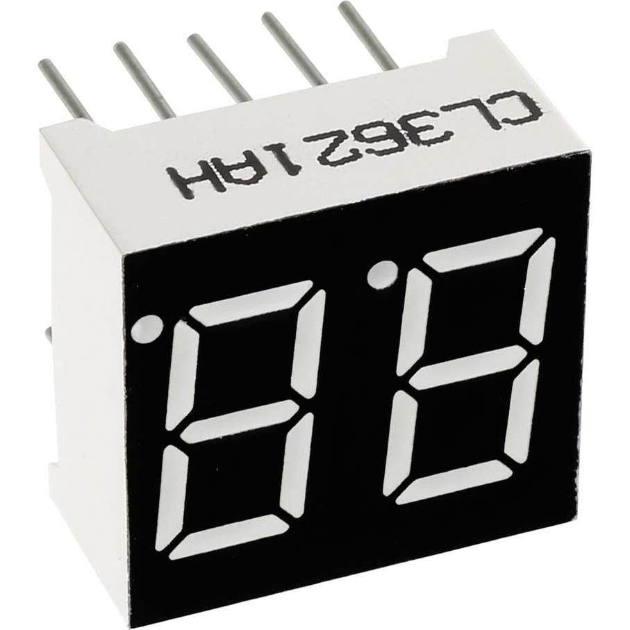 Tubo LED Digital 7 Segmentos uxcell 1.5x1.4cm Rojo 5pcs