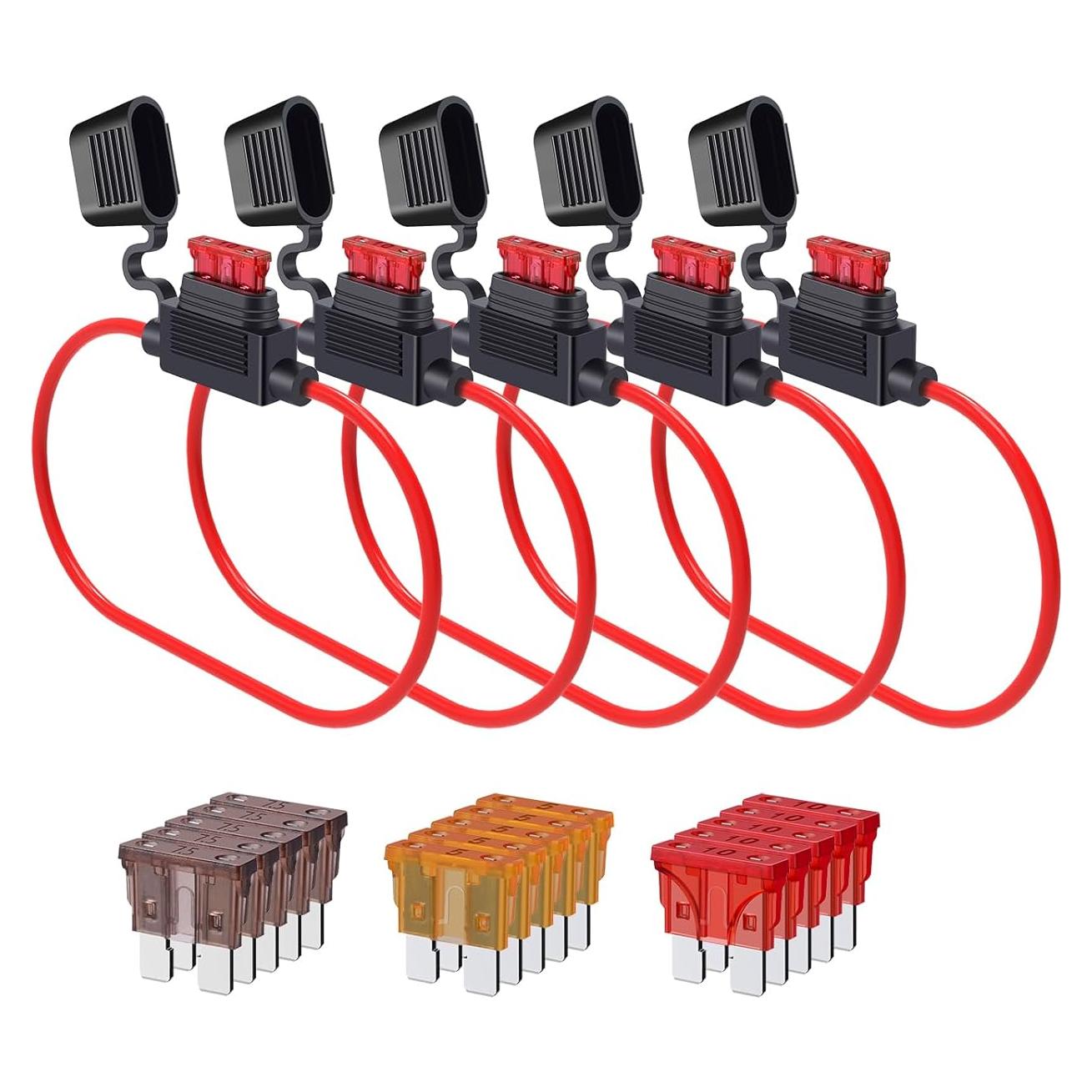 Soporte de Fusible Inline SIM&NAT 18 AWG con 15 Fusibles ATC/ATO