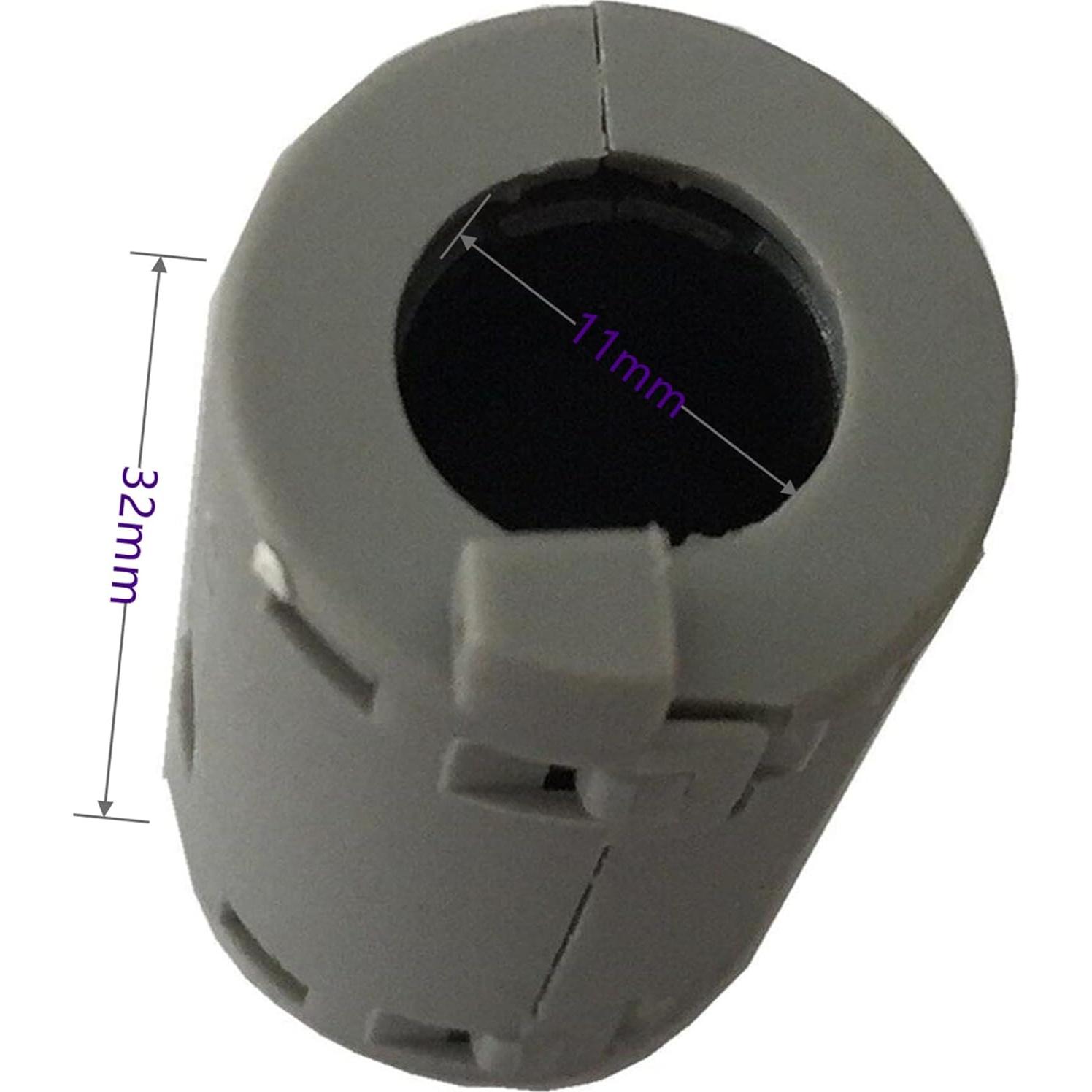 Filtro de Ruido Núcleo de Ferrita 11mm Hondark 4pcs Gris