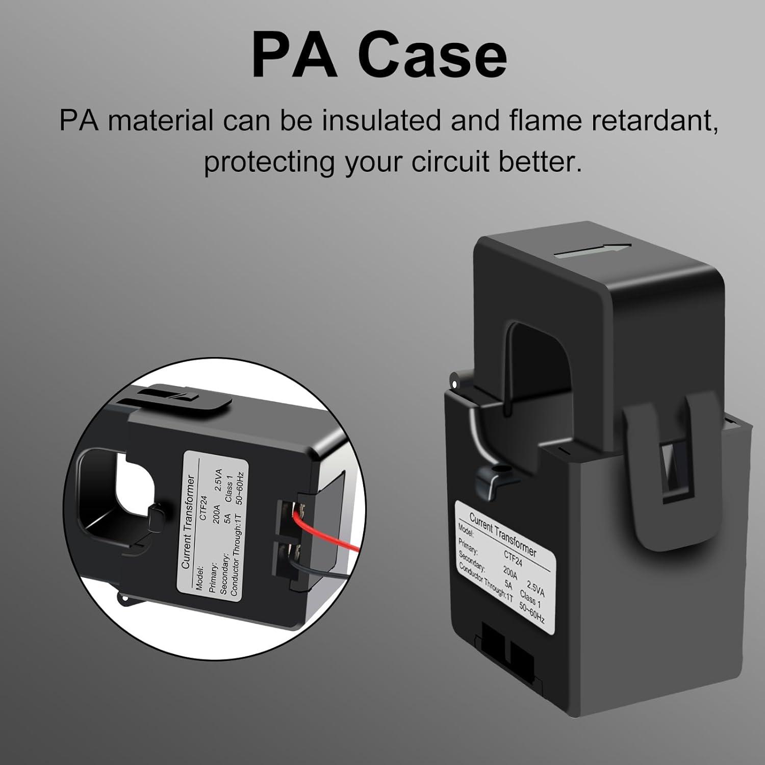 Transformador de Corriente Dividido Elenzk 200A 24mm Precisión 1.0