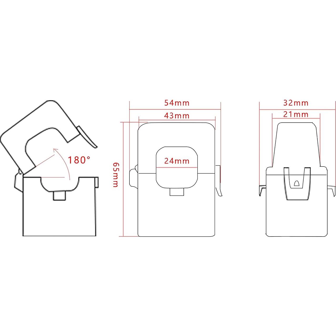 Transformador de Corriente AC Nodehawk 300A 6.5x5.4cm