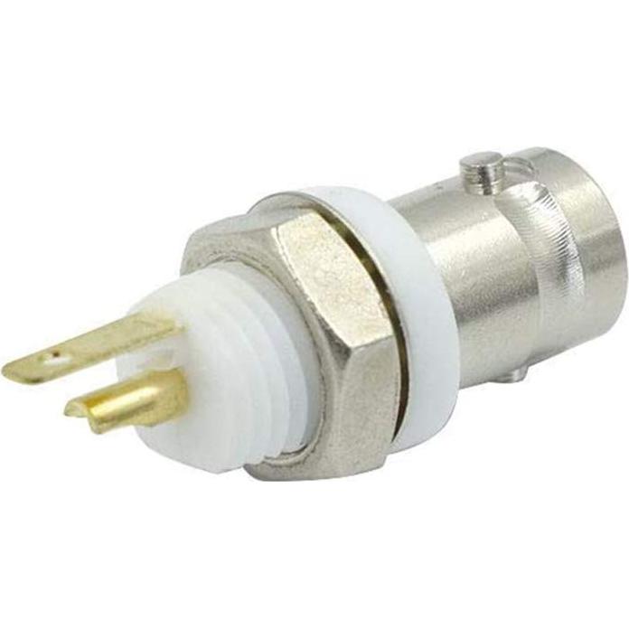 Conector Hembra BNC Montaje en Panel - 10 Pcs Niquelado