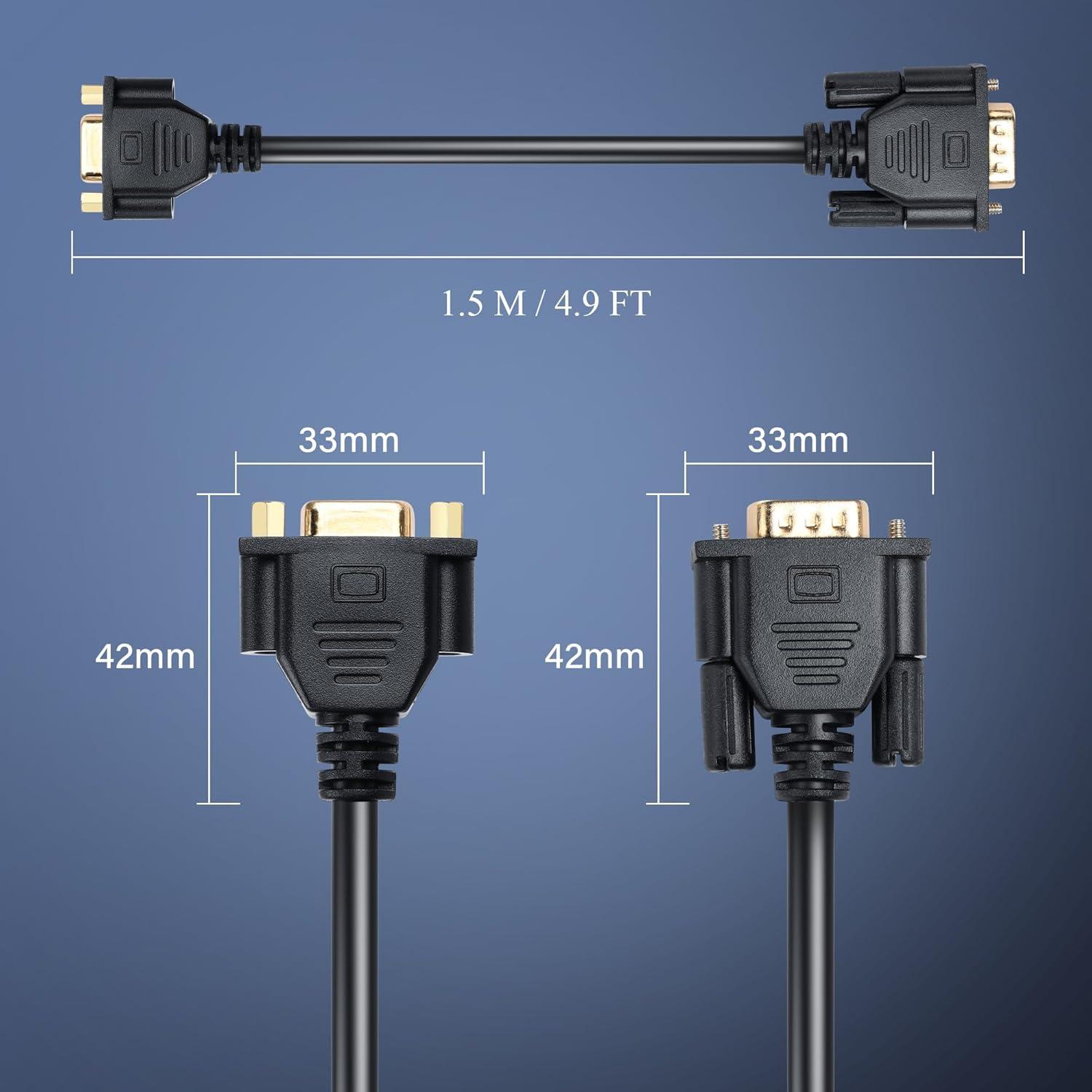 Cable VGA Extensión 1.5M PNGKNYOCN 1080P Full HD Macho a Hembra