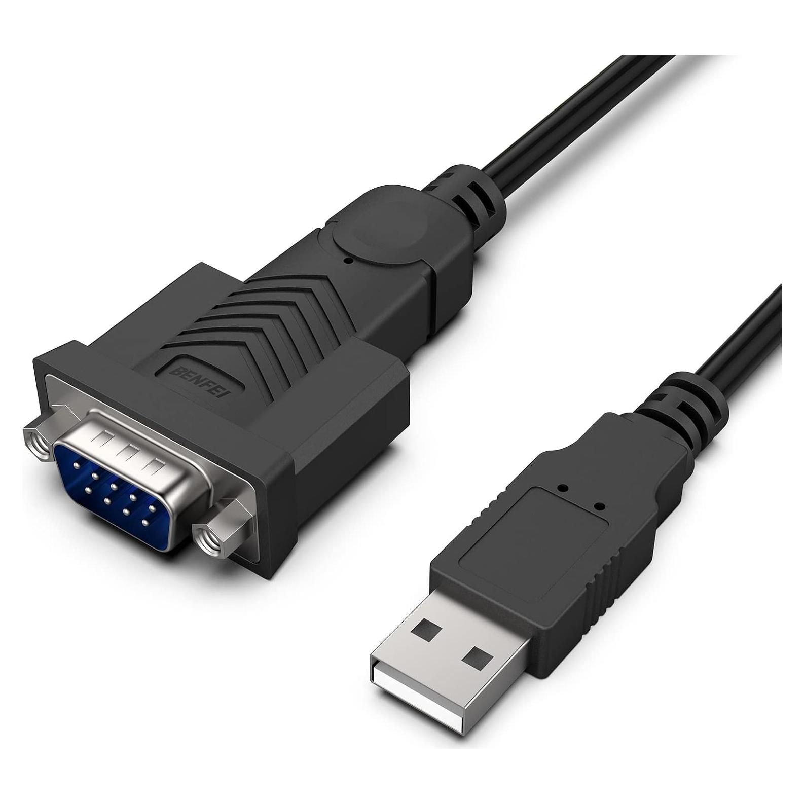 Adaptador USB a Serial BENFEI 1.83m RS-232 Macho DB9