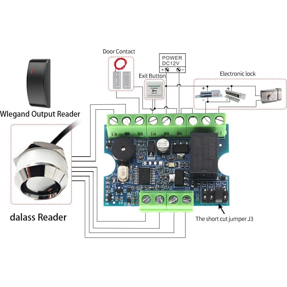 Controlador de Acceso Independiente BSTUOKEY SK13 12V RFID