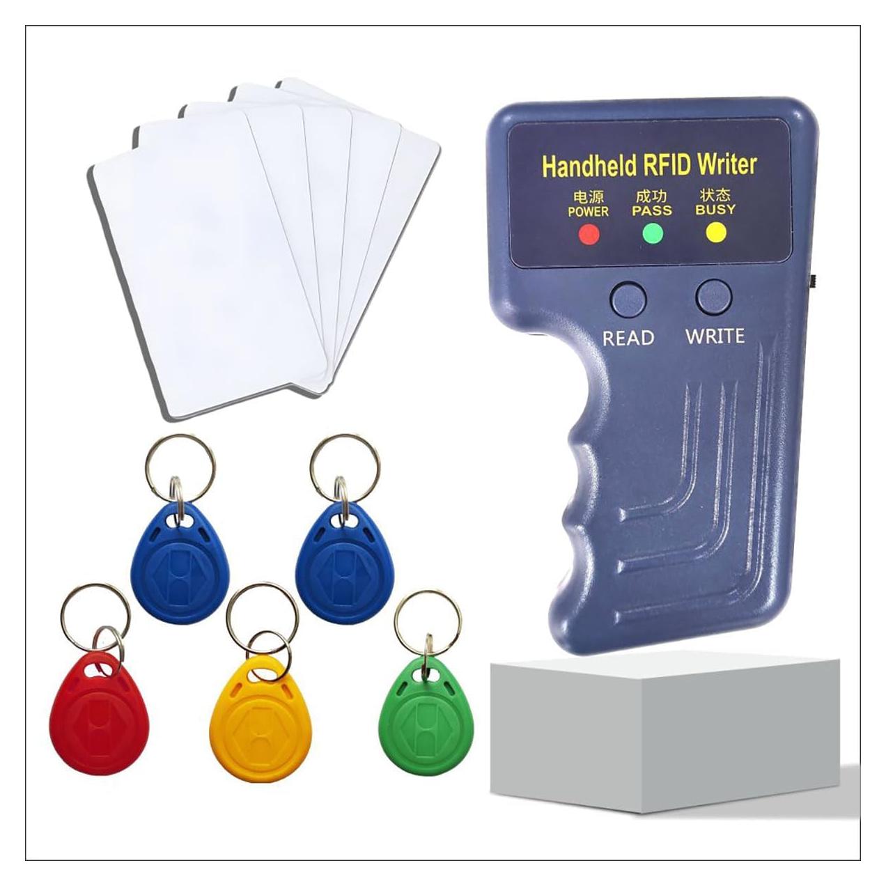 Lector Escritor RFID 125KHz FIYYIA con 5 Llaveros y 5 Tarjetas