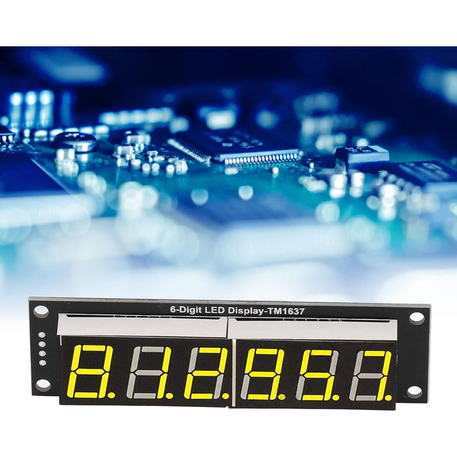 Módulo de Pantalla Digital Kadimendium 6 Dígitos 7 Segmentos LED Amarillo