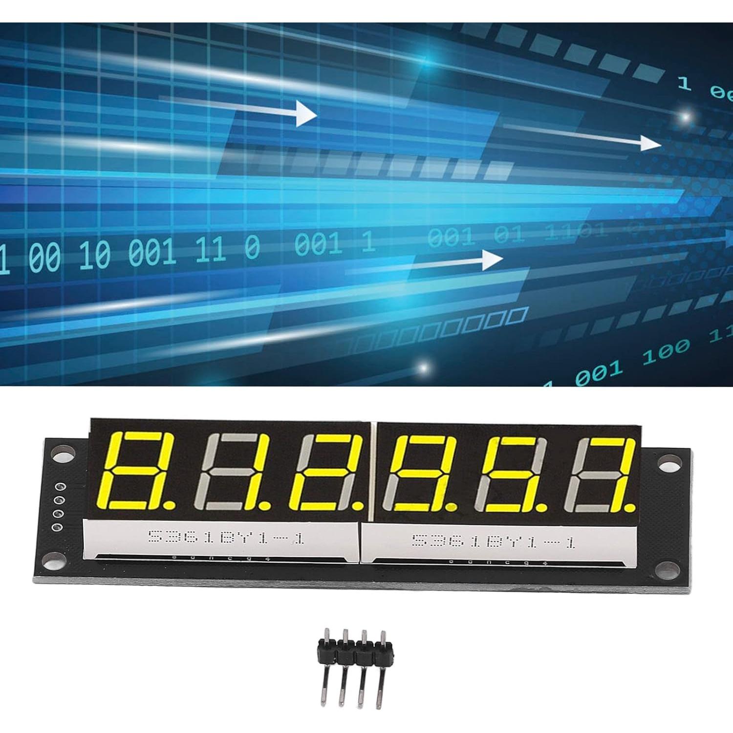 Módulo de Pantalla Digital Kadimendium 6 Dígitos 7 Segmentos LED Amarillo
