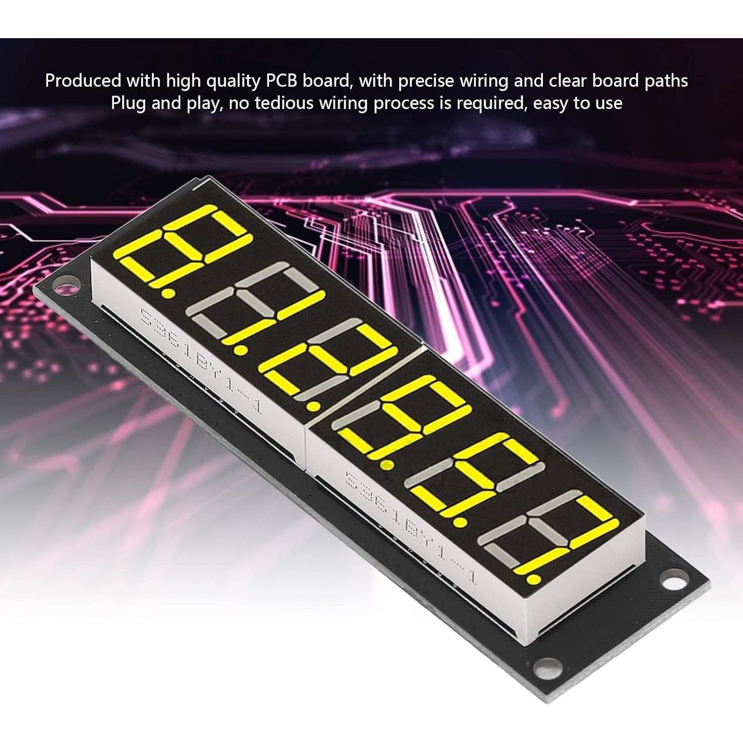 Módulo de Pantalla Digital Kadimendium 6 Dígitos 7 Segmentos LED Amarillo