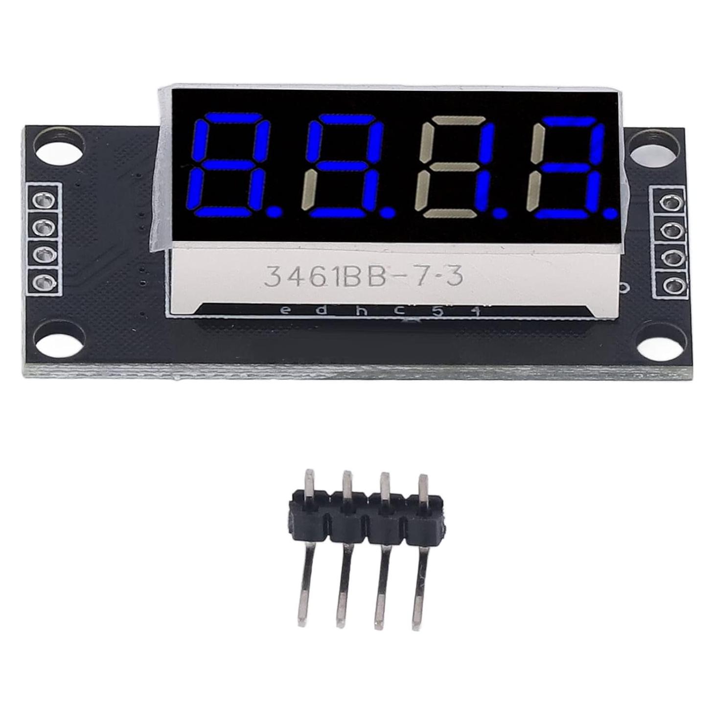 Módulo Pantalla LED 4 Dígitos 7 Segmentos Hyuduo TM1637 Azul