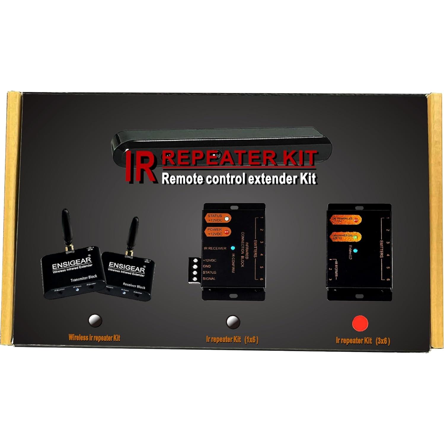 Kit Repetidor IR SONLN 6 Emisores 2 Receptores 30.48m