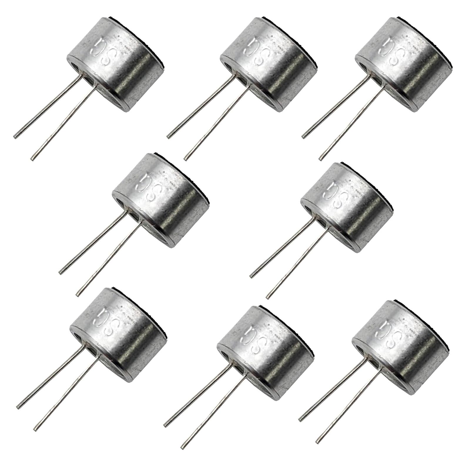 Paquete de 8 Micrófonos de Condensador Electret FET 9.7mm