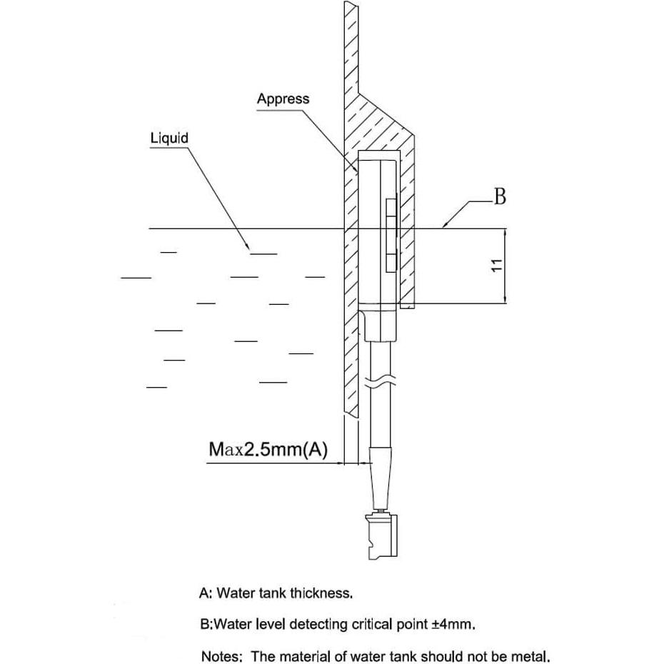 Sensor de Nivel de Agua Capacitivo EPTTECH D1CS-D - 3 Piezas