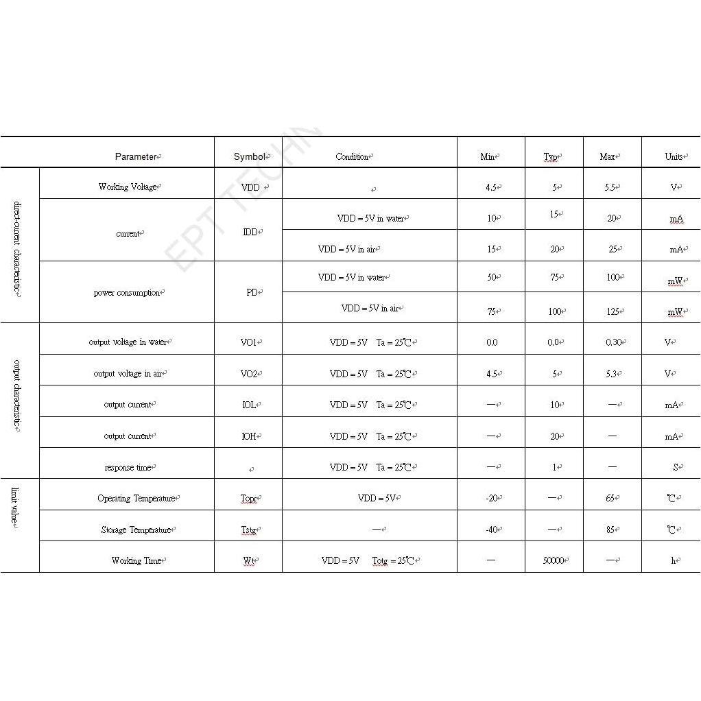 Sensor de Nivel de Agua Capacitivo EPTTECH D1CS-D - 3 Piezas