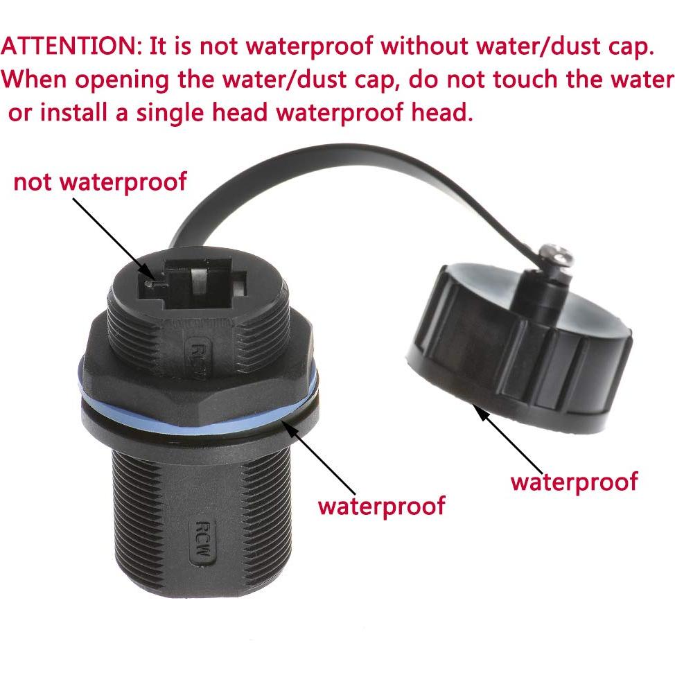 10 Conectores RJ45 Blindados a Prueba de Agua Cat5/6 ANMBEST