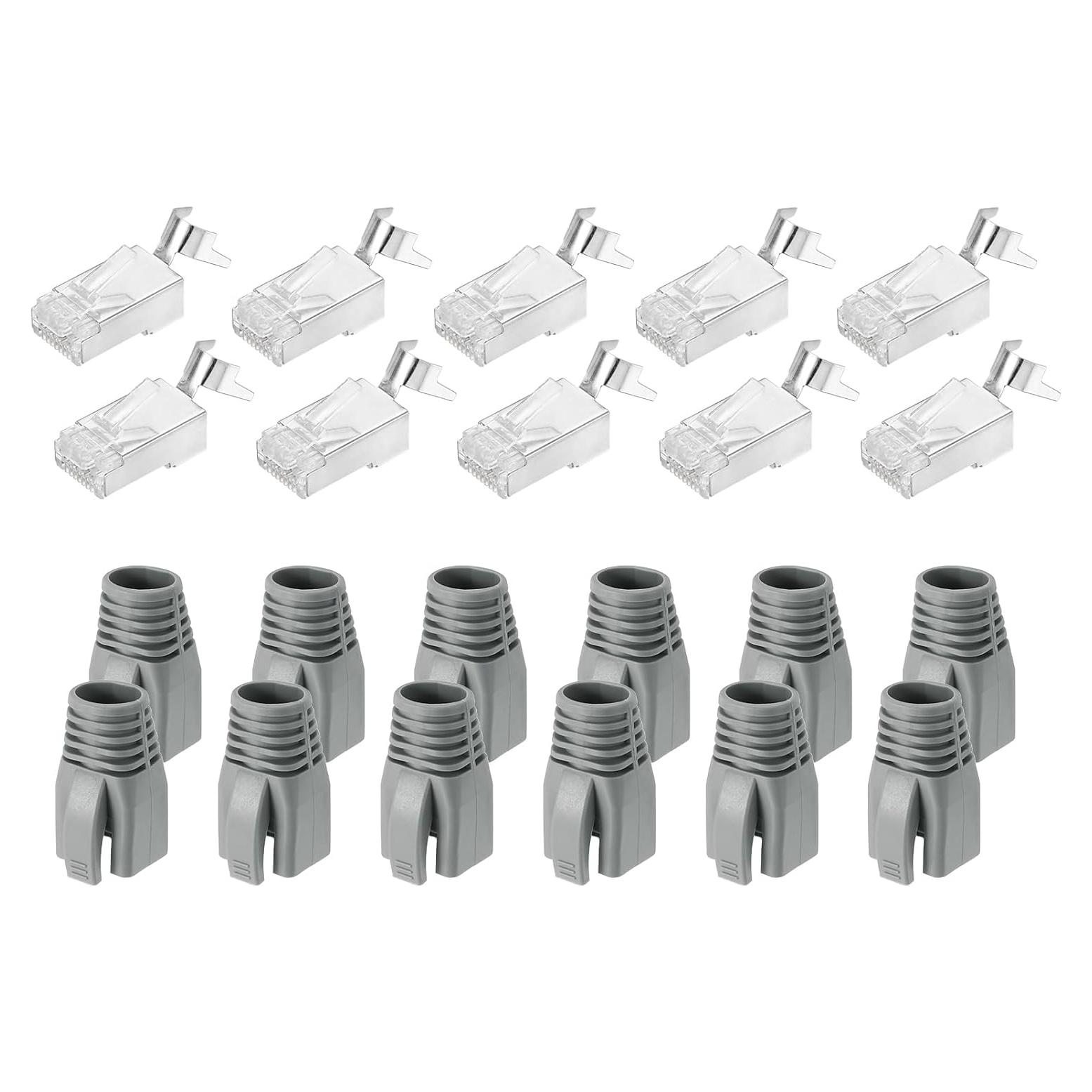 Conectores RJ45 Pasantes CAT7 MECCANIXITY 10pcs 23AWG