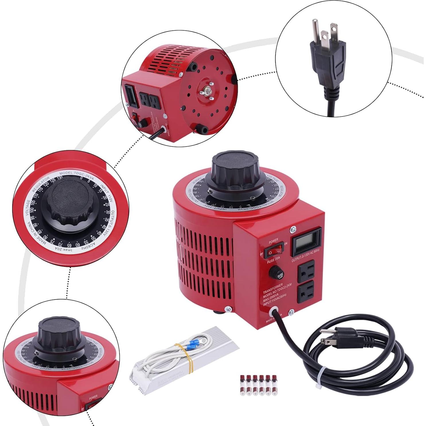 Transformador Variable BeiseYu VVT-2000 - 2000VA, 0-130V AC