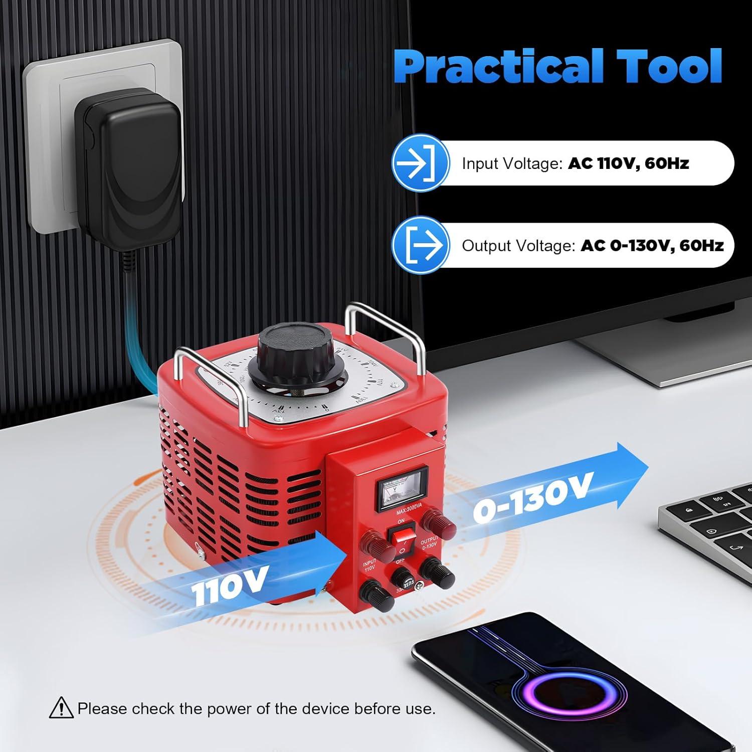 Transformador Variable Auto Variac 3000VA 110V-130V 30A