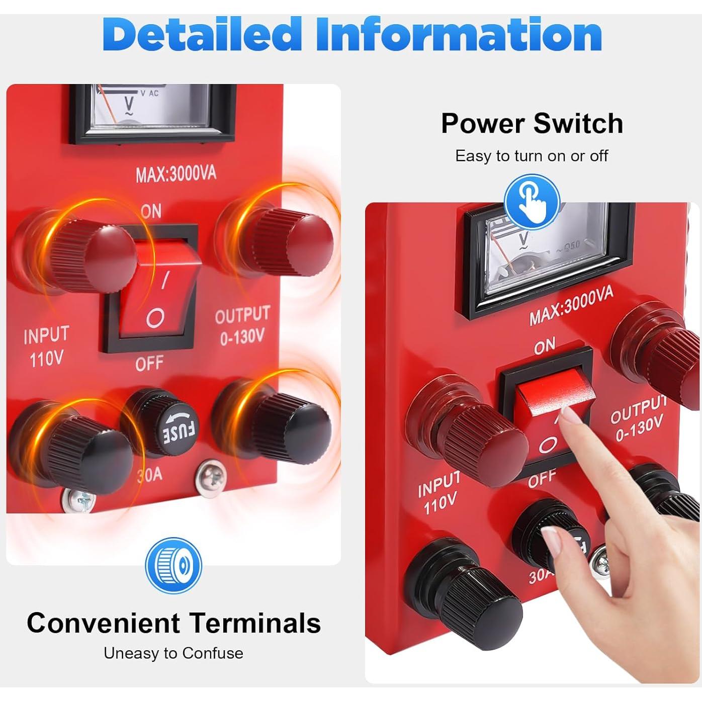 Transformador Variable Auto Variac 3000VA 110V-130V 30A