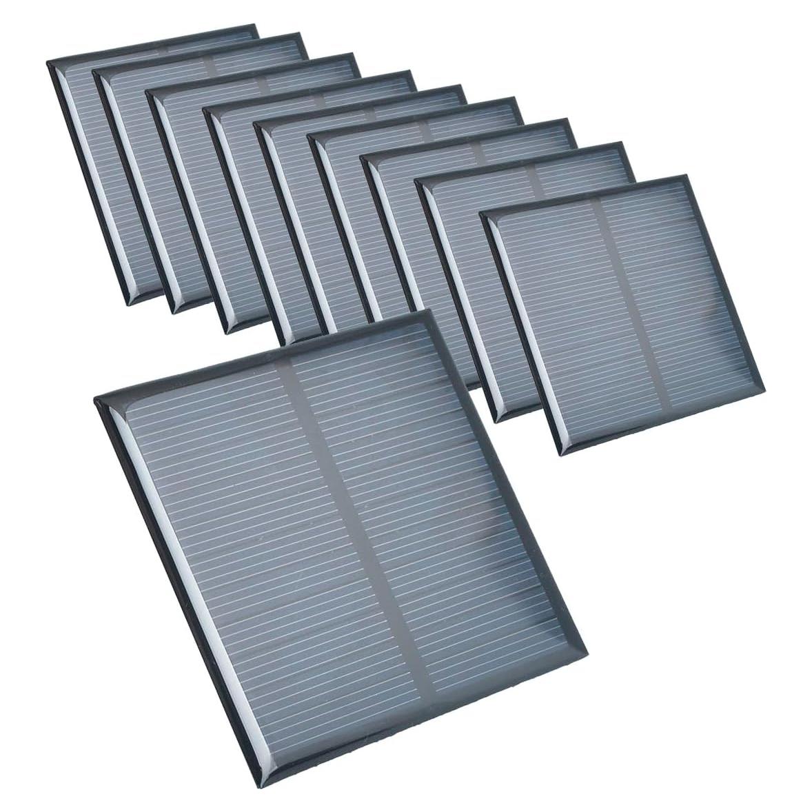 10 Paneles Solares Policristalinos Ailejia 4V 150mA 70mm