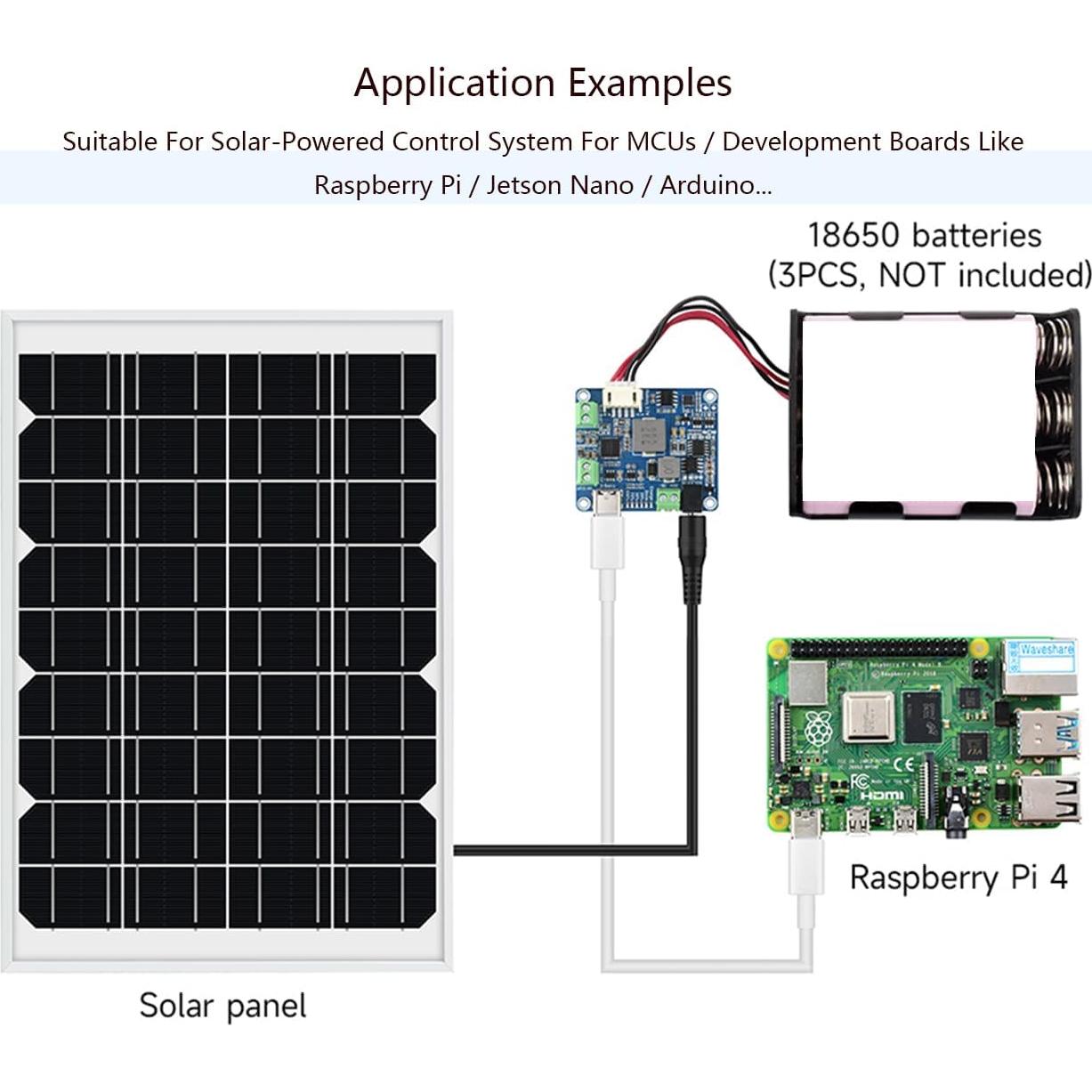 Módulo de Gestión de Energía Solar Wonrabai con Soporte para Batería