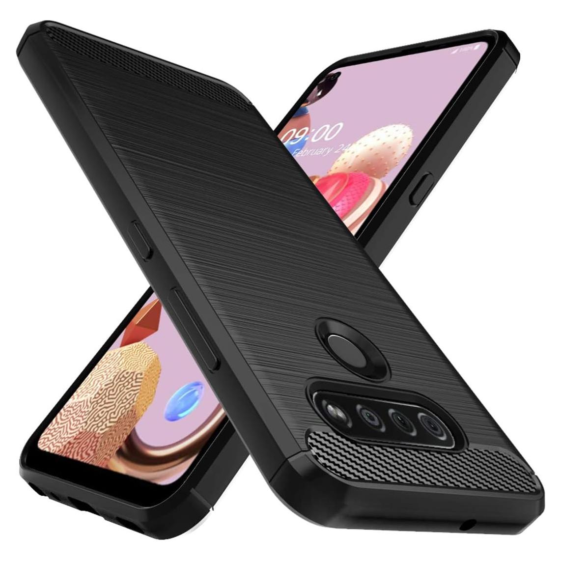 Funda Protectora Osophter para LG K51, Reflect y Q51 - Negro