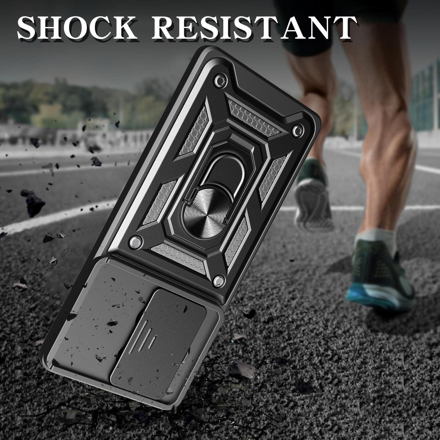 Compatible with Honor X5b Case Cover,with Slide Camera Lens Cover Compatible with Honor X5b Plus GFY-LX2P / X5b GFY-LX2 Case Black