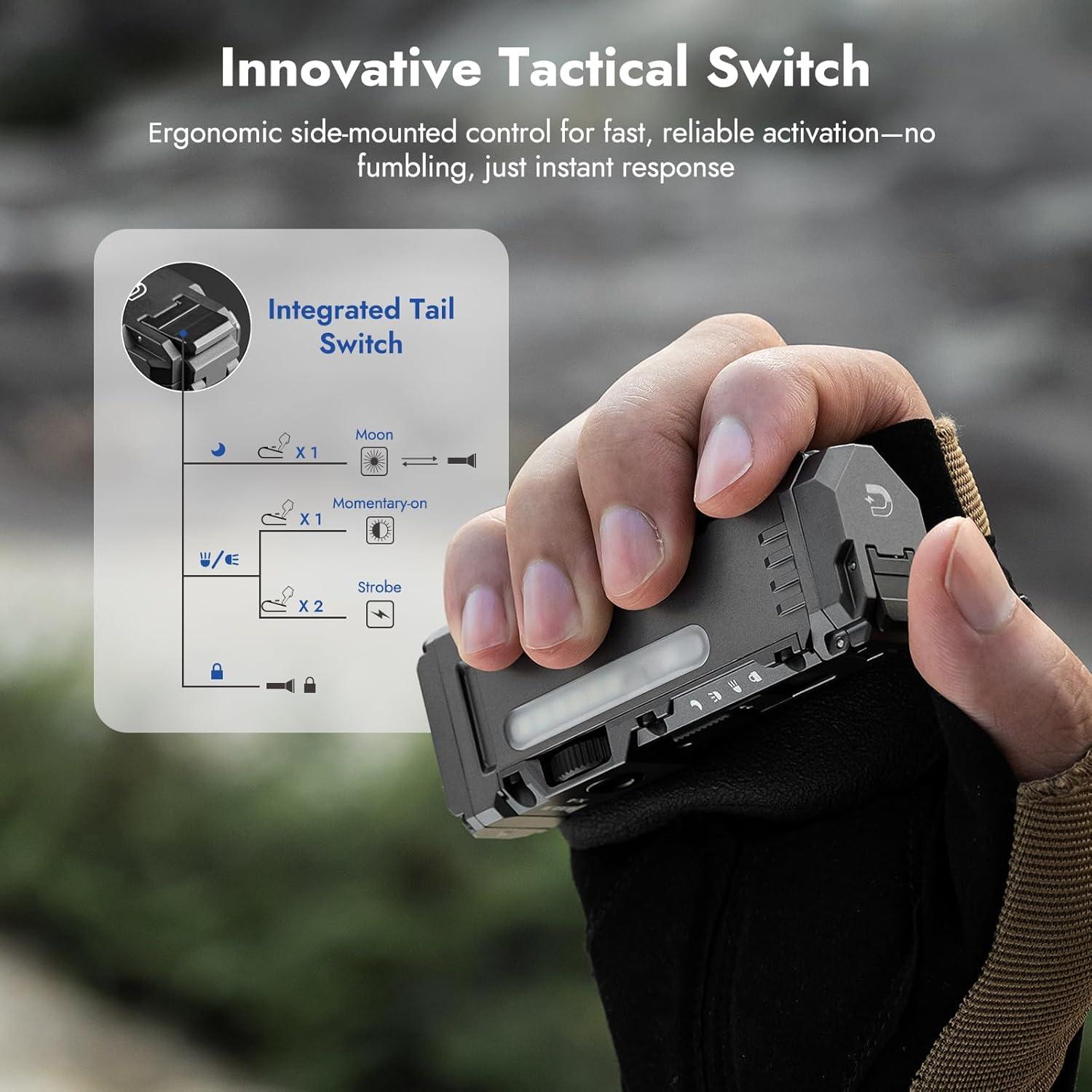 Linterna EDC WUBEN X4 3000 Lúmenes USB-C Resistente al Agua