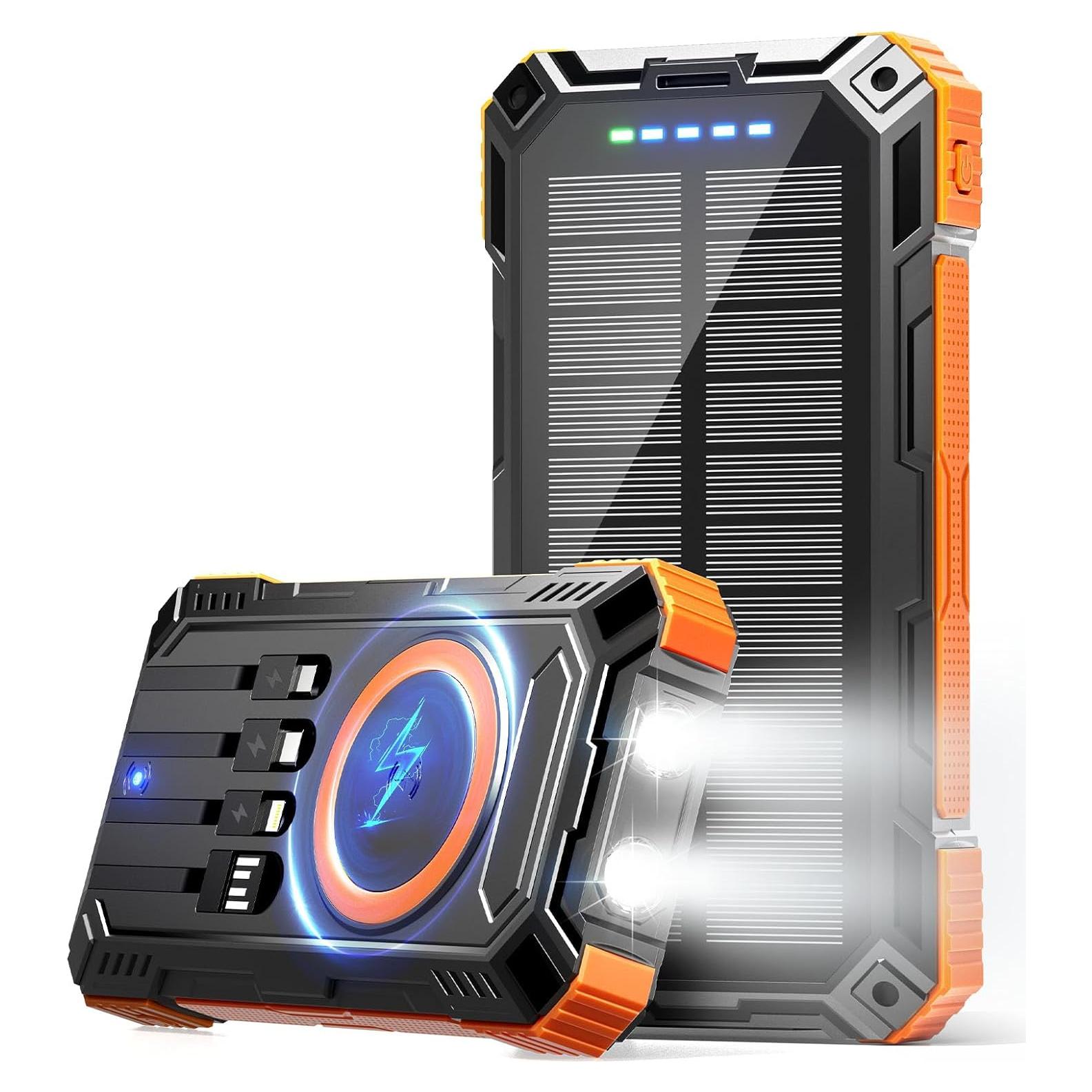 Banco de Energía Solar 49800mAh JSKEI Cargador Inalámbrico 15W