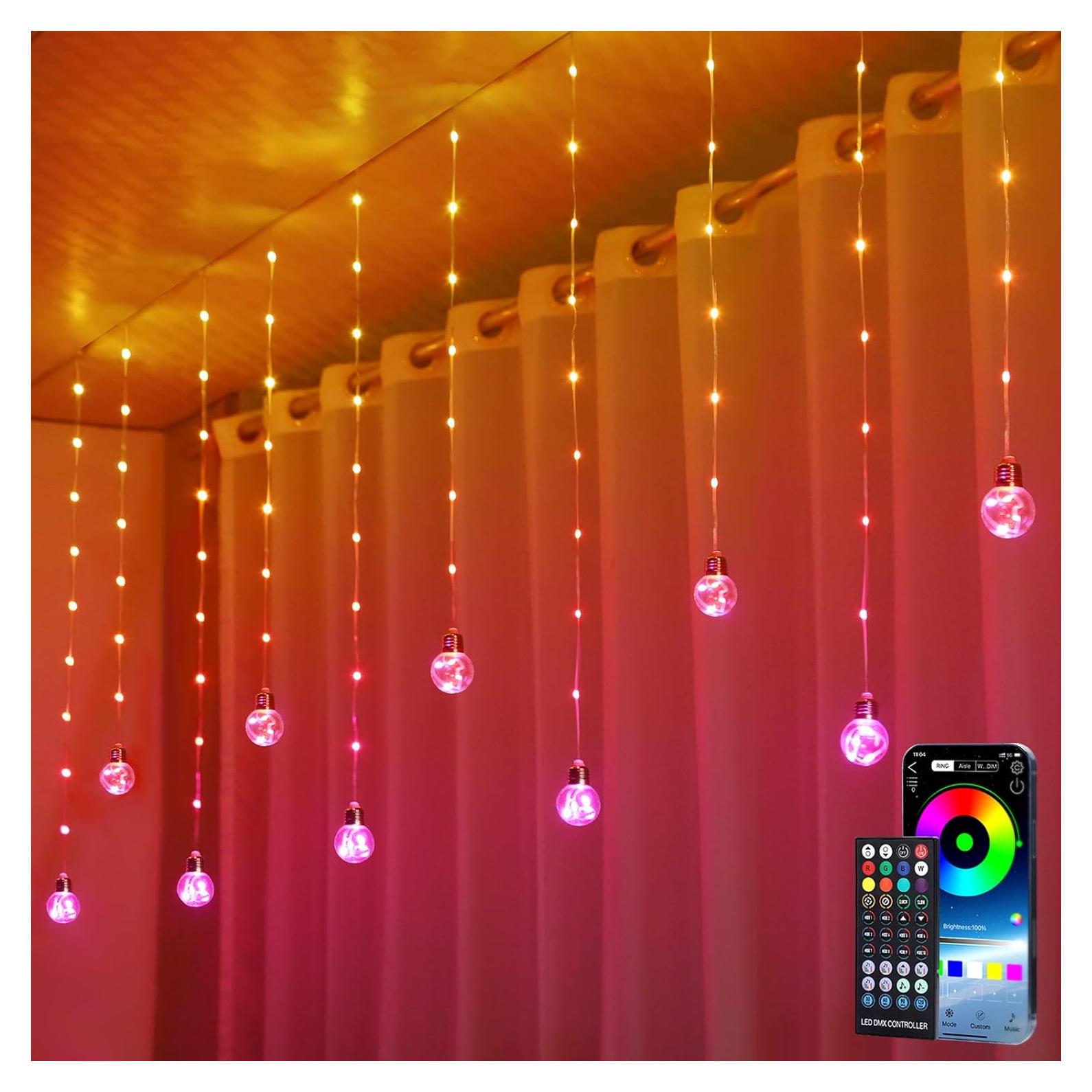 Luces de Cortina LED KepStars 3.0m x 1.0m RGB Control Remoto