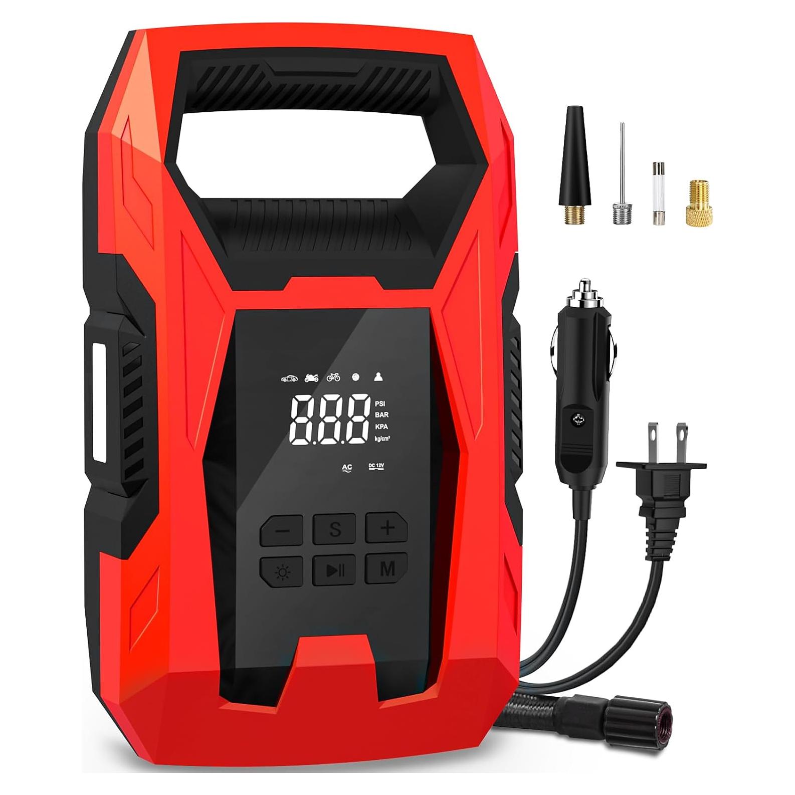 Compresor de Aire Portátil CARSUN T2221-Y 150 PSI Doble Alimentación