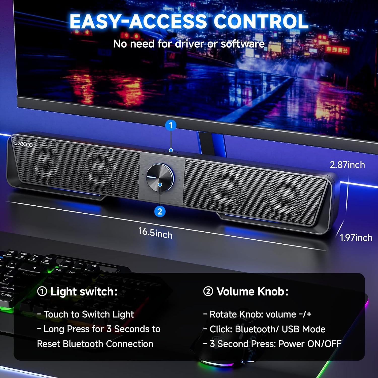 Altavoces Bluetooth Jeecoo A40 USB con Luz LED 5W