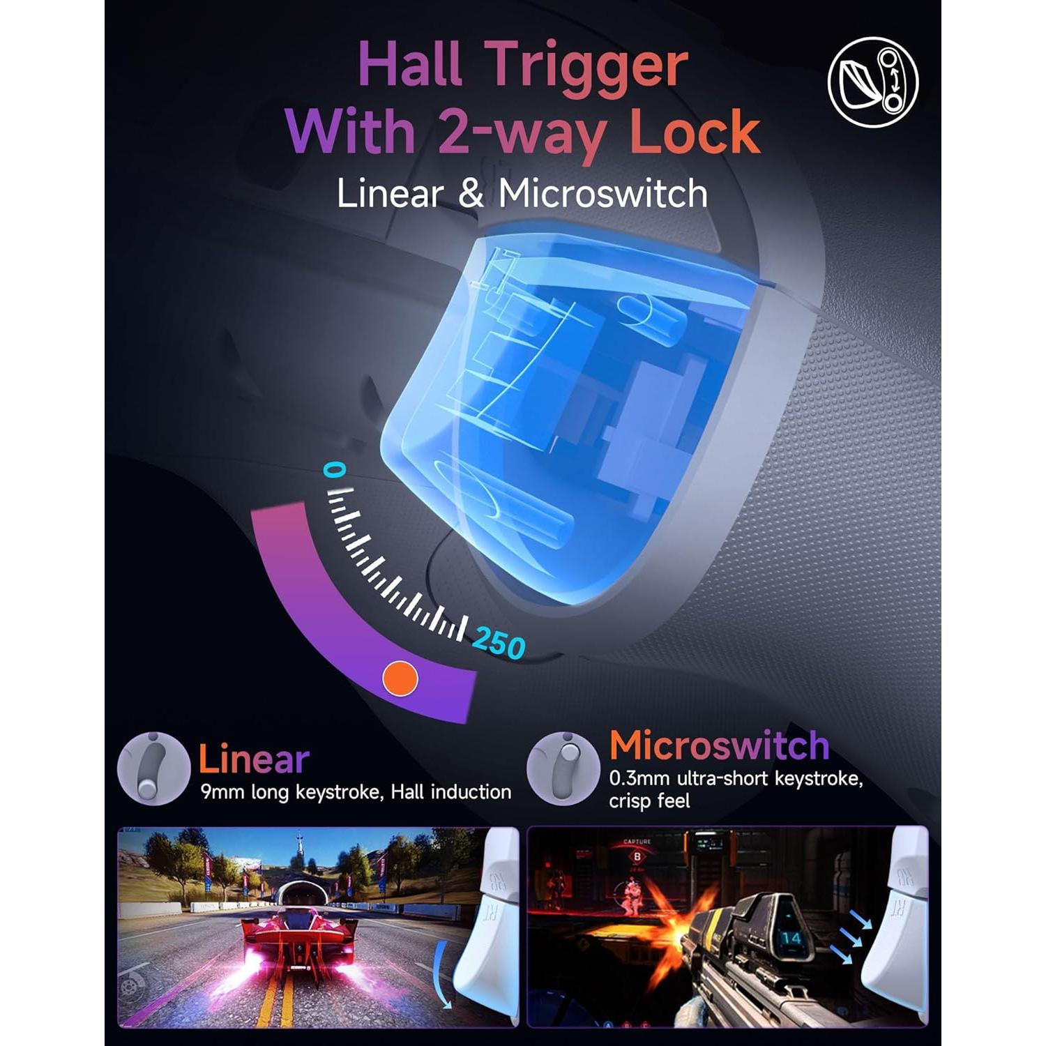 Controlador Inalámbrico EasySMX X20 para PC y Switch - RGB, 1000Hz