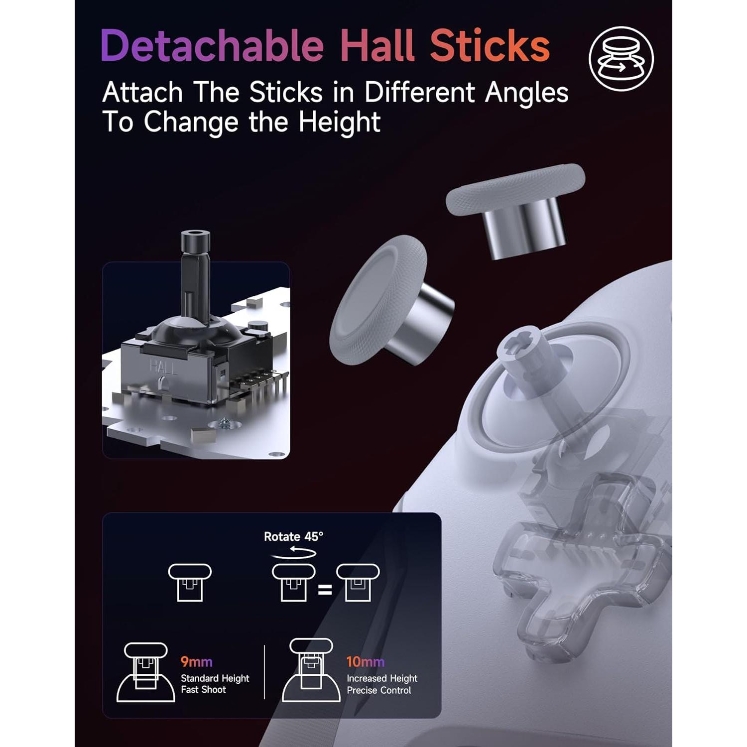 Controlador Inalámbrico EasySMX X20 para PC y Switch - RGB, 1000Hz