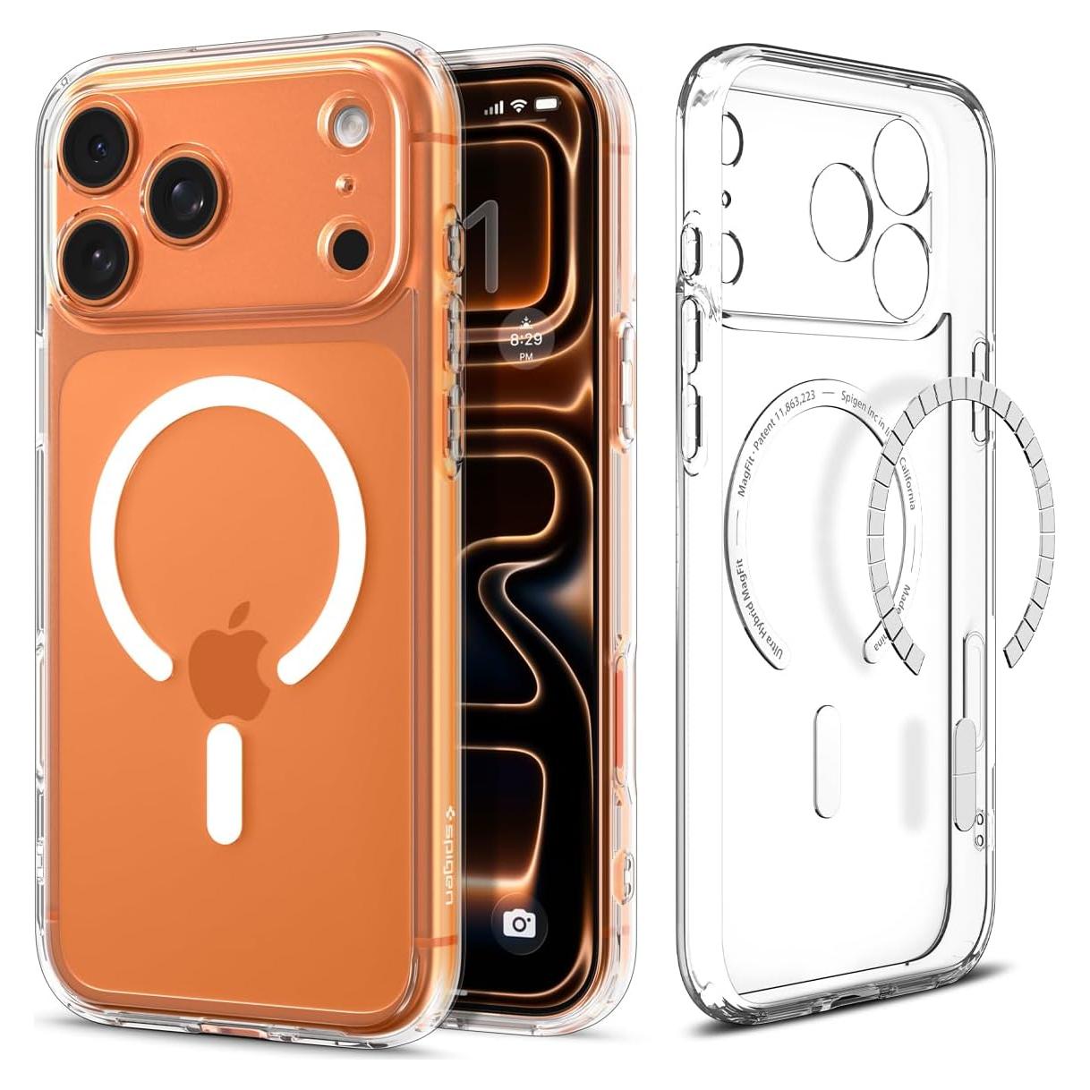 Funda Ultra Híbrida MagFit Spigen para iPhone 17 Pro - Transparente