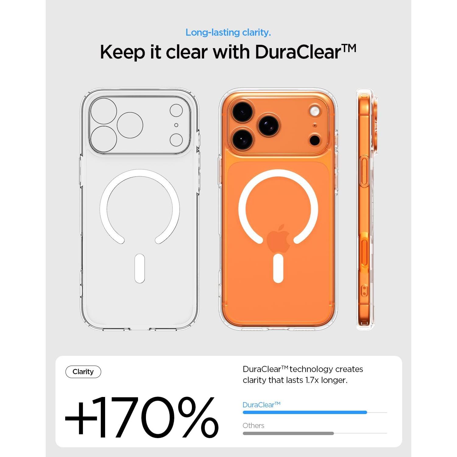 Funda Ultra Híbrida MagFit Spigen para iPhone 17 Pro - Transparente