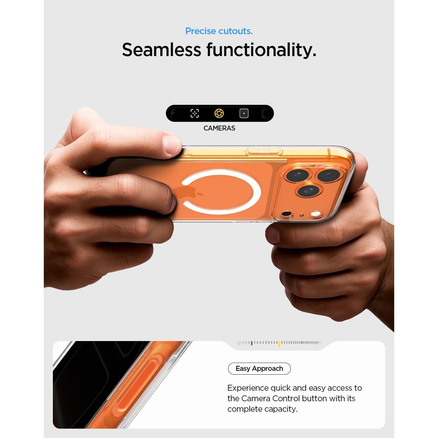 Funda Ultra Híbrida MagFit Spigen para iPhone 17 Pro - Transparente