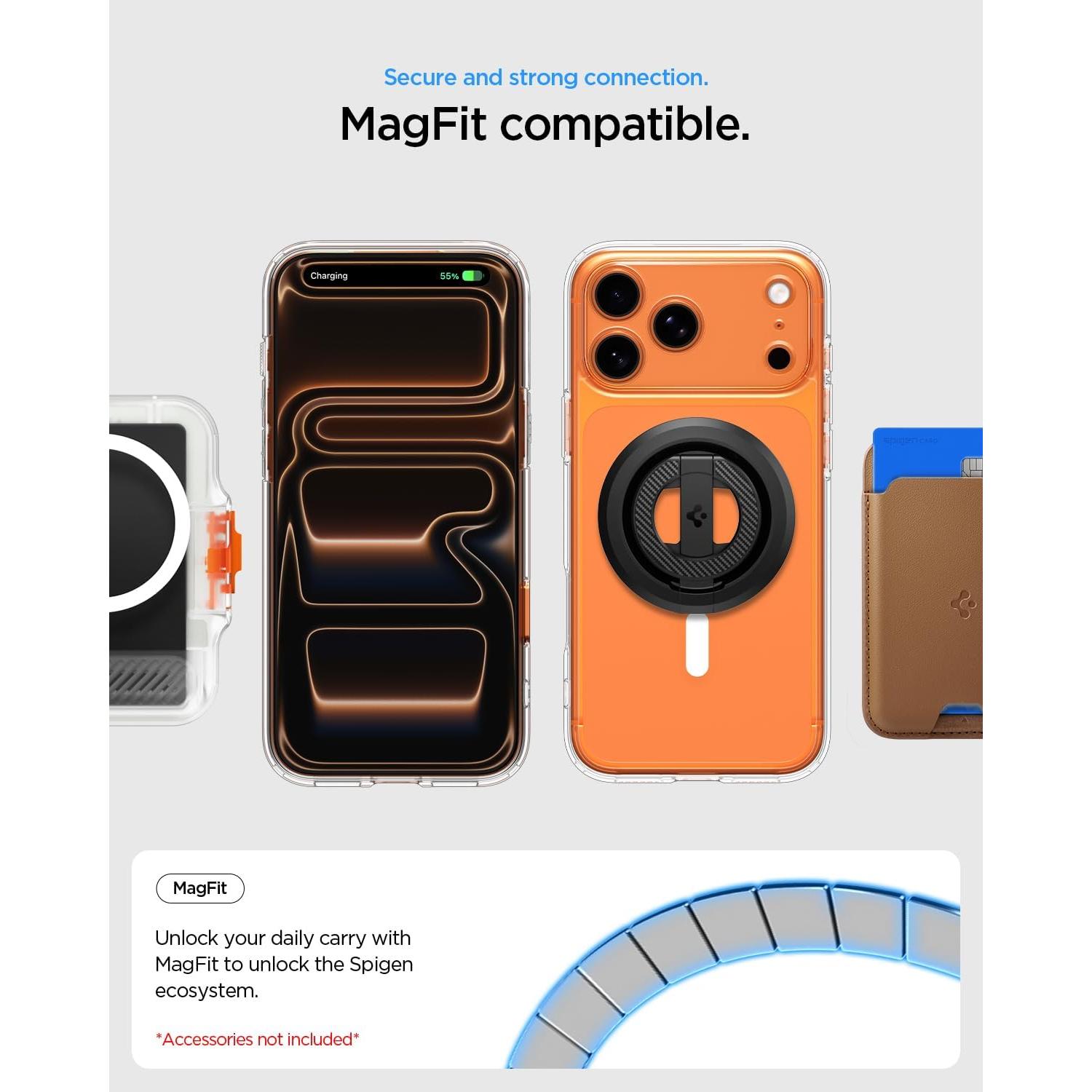 Funda Ultra Híbrida MagFit Spigen para iPhone 17 Pro - Transparente