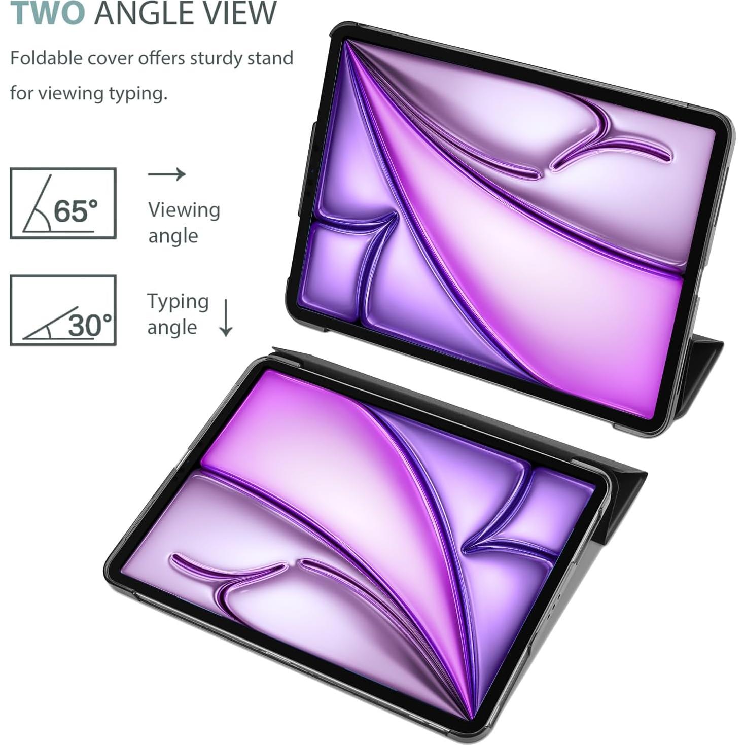 Funda Protectora ProCase para iPad Air 11" M3 M2 2024-2025 - Negro