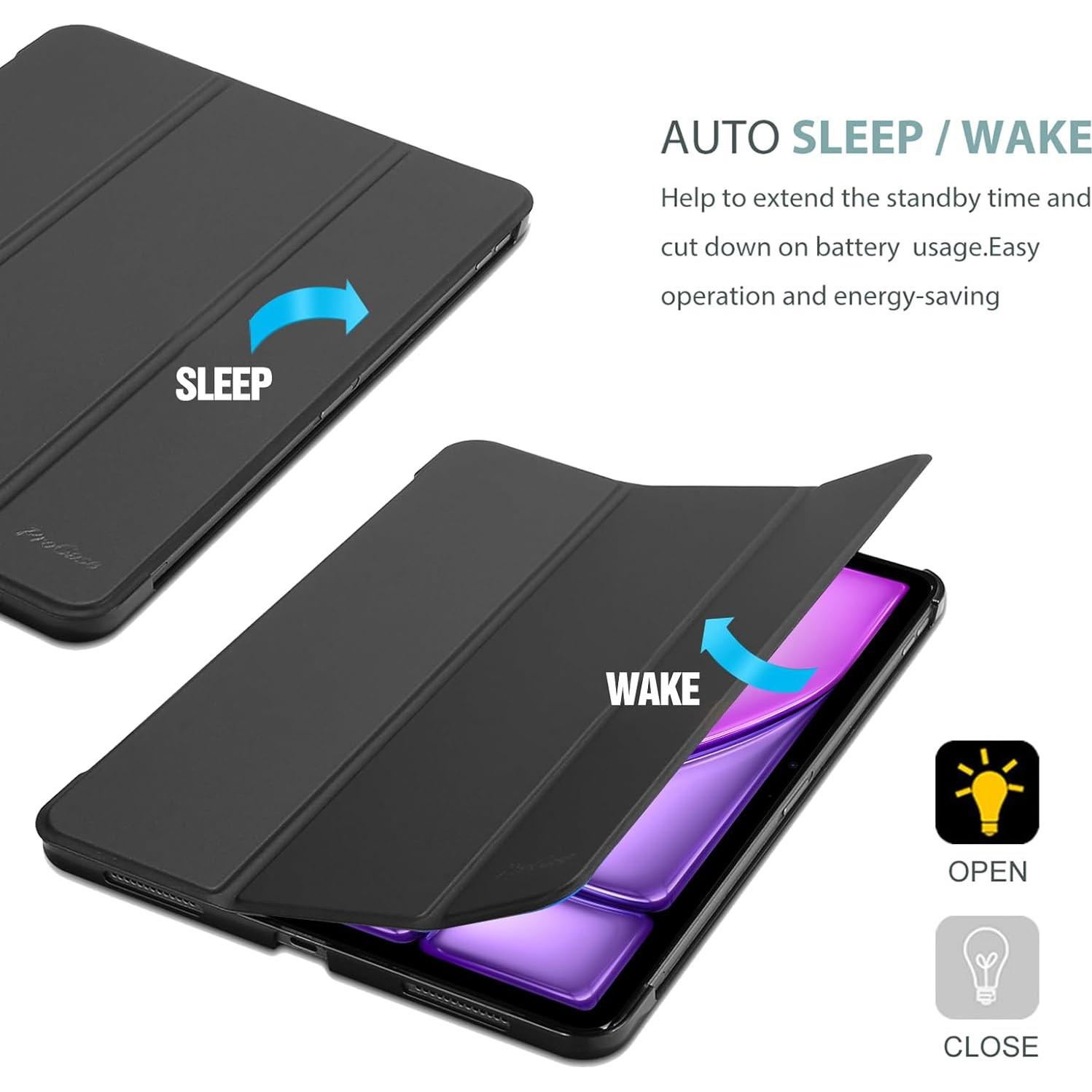 Funda Protectora ProCase para iPad Air 11" M3 M2 2024-2025 - Negro