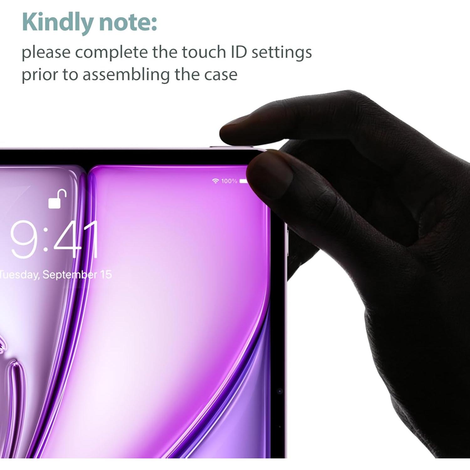 Funda Protectora ProCase para iPad Air 11" M3 M2 2024-2025 - Negro